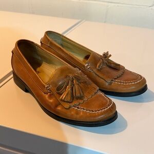 Chaps Tan Tassel Loafers